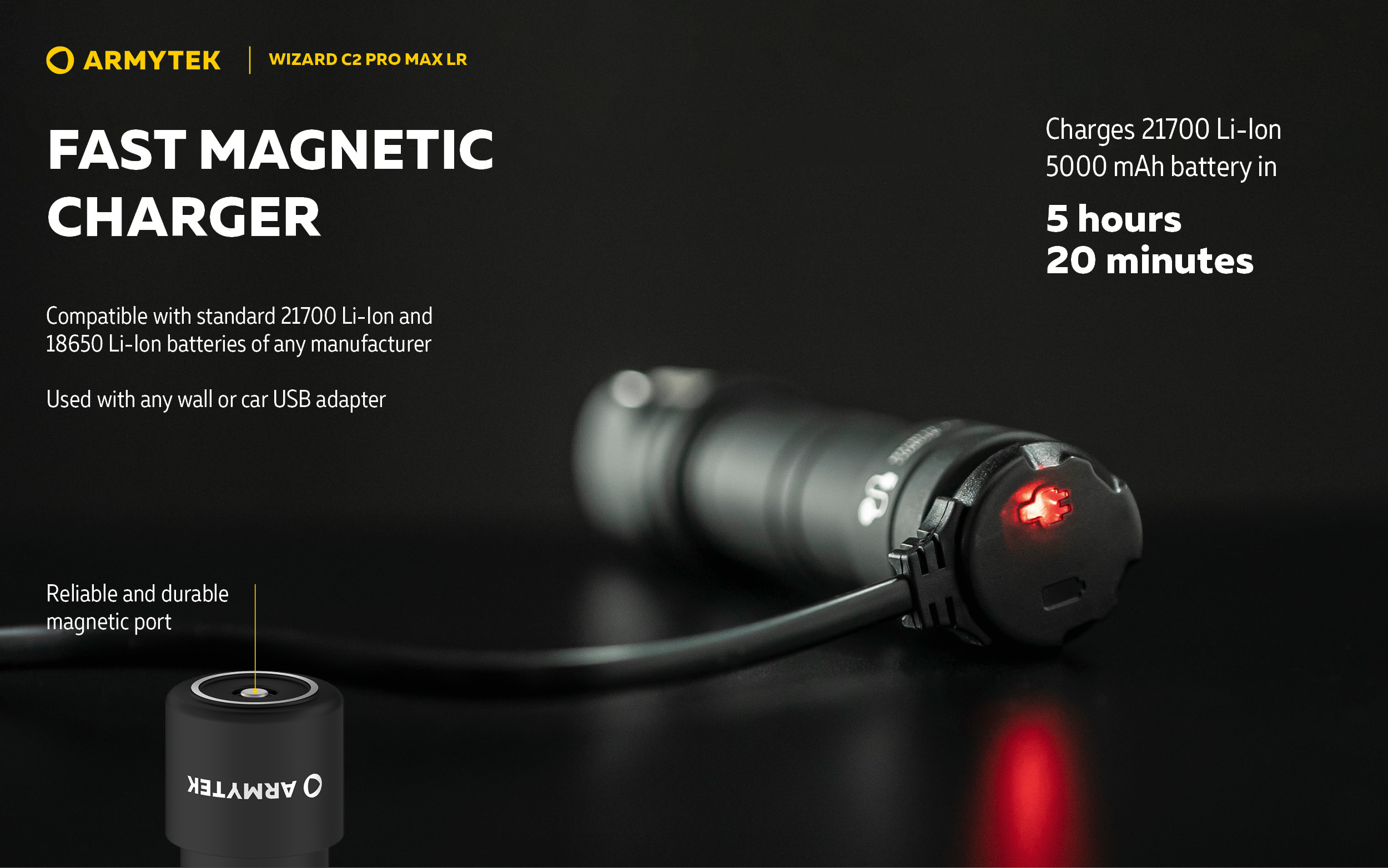 Wizard C2 Pro Max Magnet USB - High Power Headlamp | Armytek.com